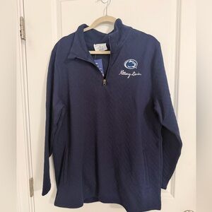 NWT- Penn State-Navy Quarter-Zip Pullover with Embroidered Logo